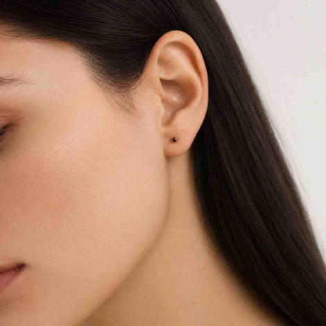Boucles d'oreilles Or Diamants bruns
