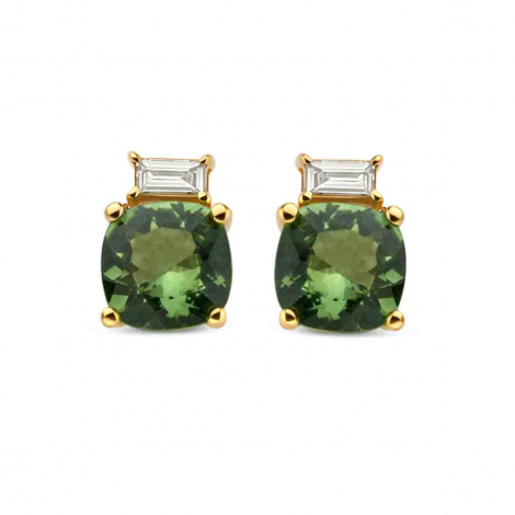 Boucles d'oreilles Apatite et Diamants à combiner