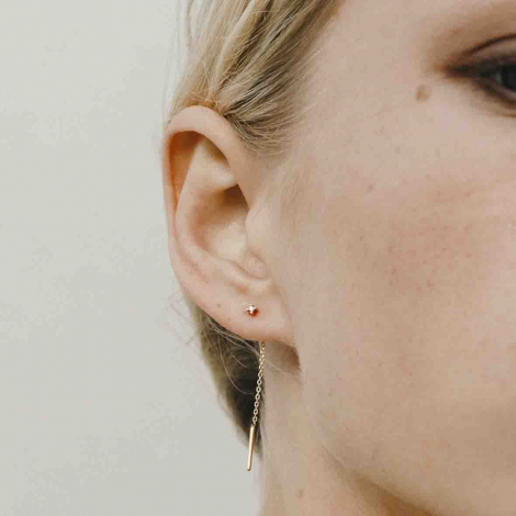 Boucles d'oreilles Or et Diamants pendantes