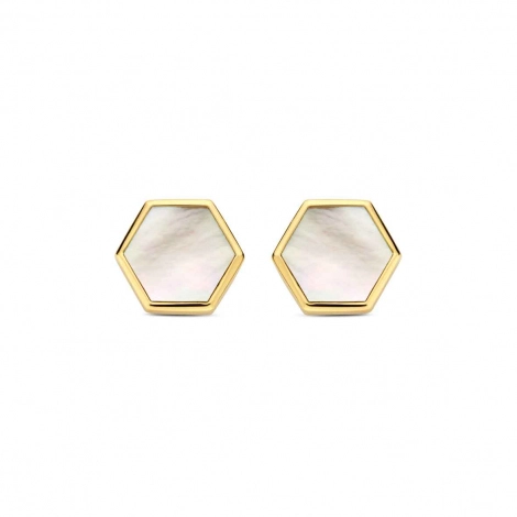 Boucles d'oreilles Or et Nacre One More