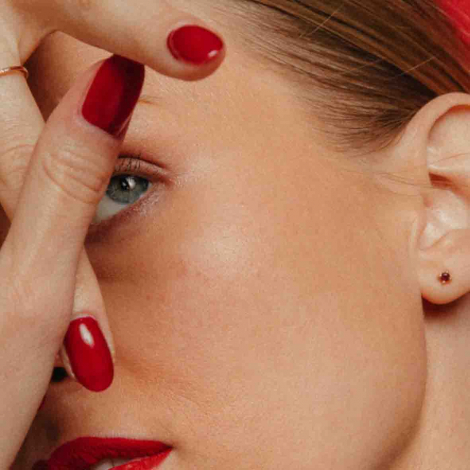 Boucles d'oreilles Or et Rubis 