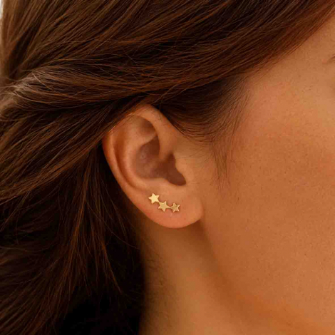 Boucles d'oreilles Or Etoile