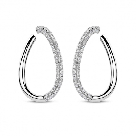 Boucles d'oreilles ovale oxydes- Naiomy