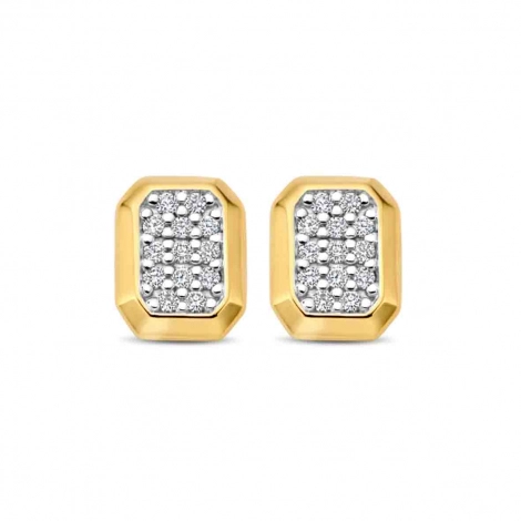 Boucles d'oreilles pavage de diamants