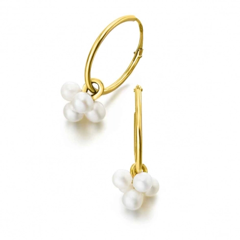 Boucles d'Oreilles Pendantes Perles