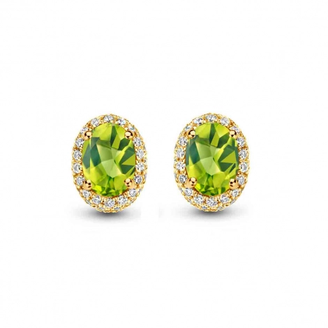 Boucles d'oreilles pridot et diamants One more