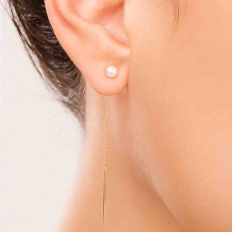 Boucles d'oreilles - Perle Blanche