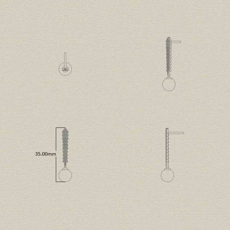 (2) Boucles d'oreilles perles Akoya et Diamants