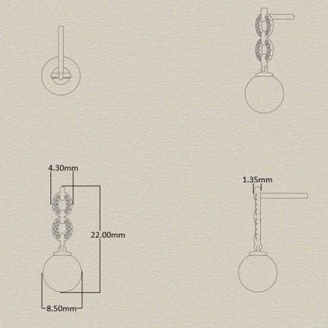Boucles d'oreilles perles Akoya et Diamants