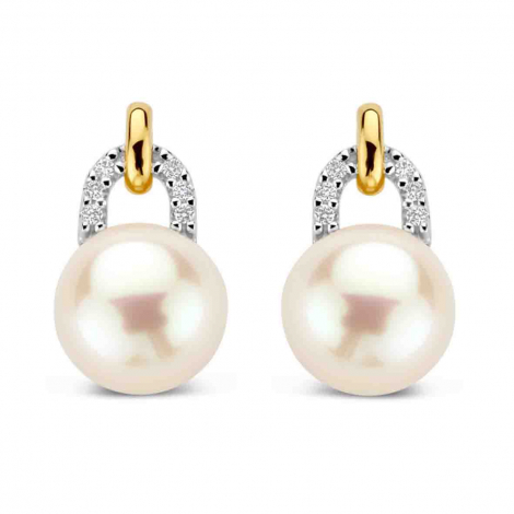 Boucles d'oreilles Perles et Diamants à combiner