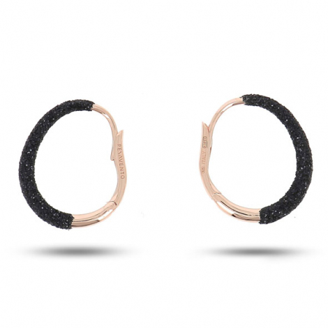 Boucles d'oreilles Pesavento Polvere di Sogni Rose et noir