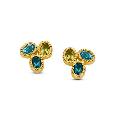 Boucles D'oreilles Pendantes En Pierre Fine Bleue - Neuf Avec étiquettes, Acier Inoxydable