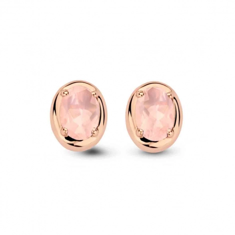 Boucles d'oreilles Quartz Rose - One More 