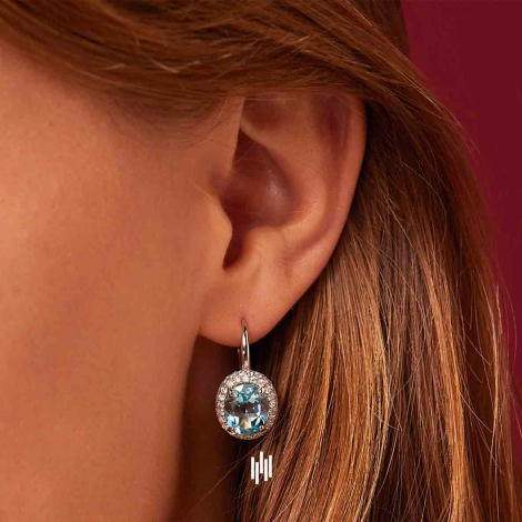 Boucles d'oreilles quartz rose - One more