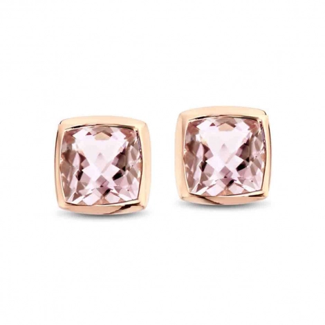 Boucles d'Oreilles Quartz Rose