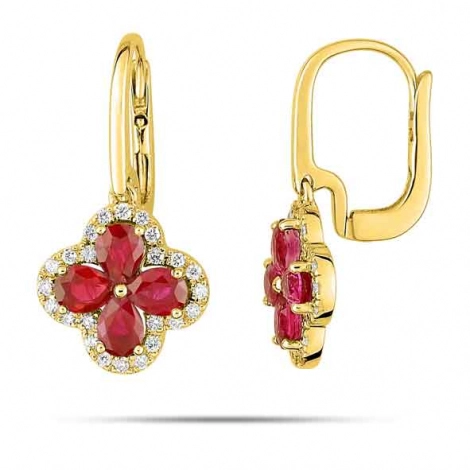 Boucles d'oreilles Rubis