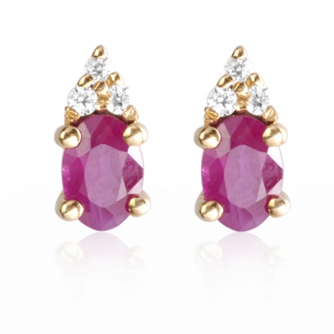 Boucle d'oreille rubis