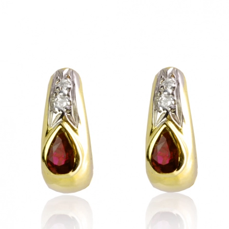 Boucles d'oreilles rubis