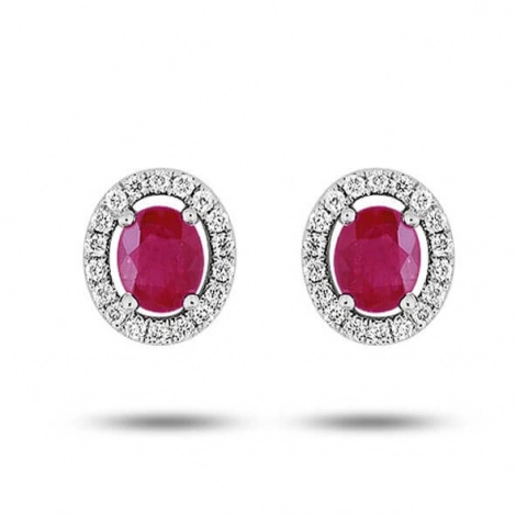 Boucles d'oreilles Rubis