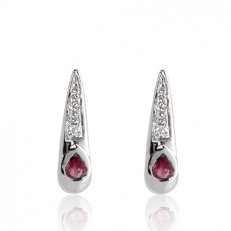 Boucles d'oreilles rubis