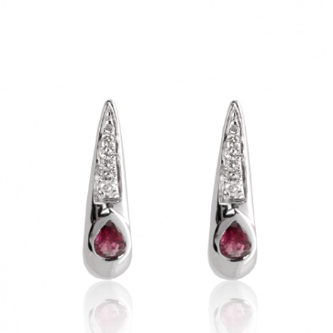 Boucles d'oreilles rubis