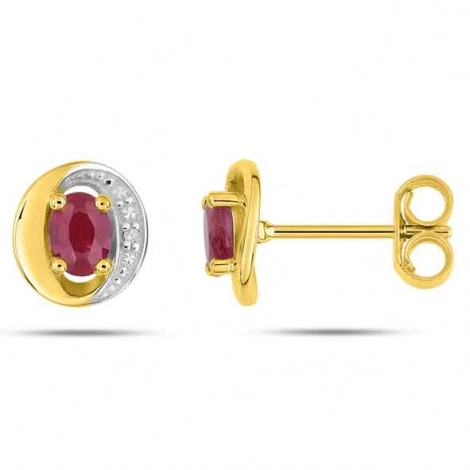 Boucles d'Oreilles Rubis