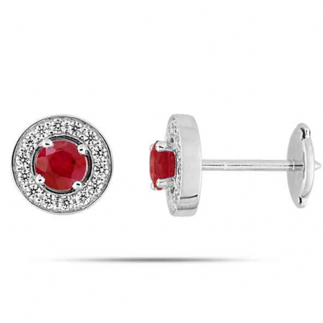 Boucles d'oreilles Rubis