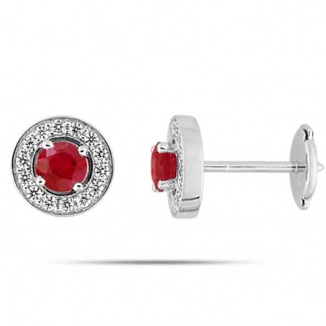Boucles d'oreilles Rubis