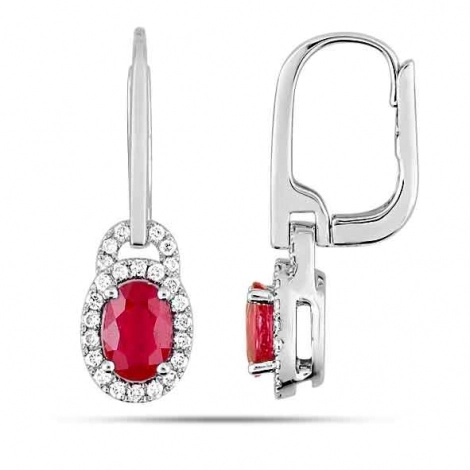 Boucles d'oreilles Rubis