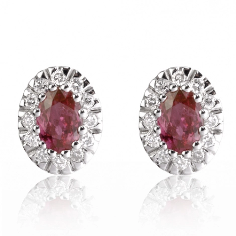Boucles d'oreilles rubis