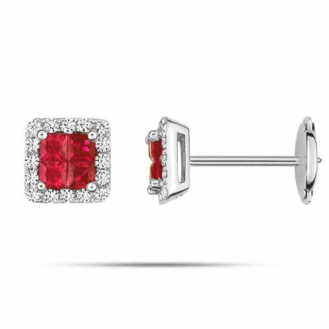Boucles d'oreilles Rubis