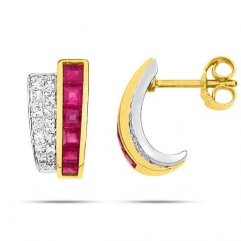 Boucles d'Oreilles Rubis
