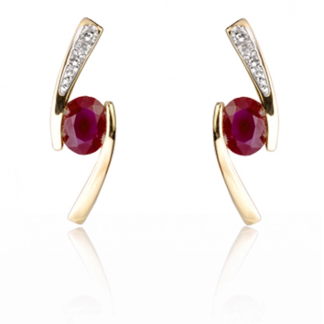 Boucles d'oreilles Rubis