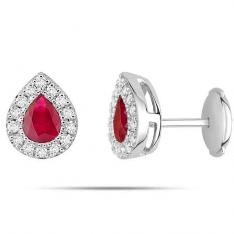 Boucles d'oreilles Rubis