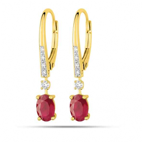 Boucles d'oreilles Rubis
