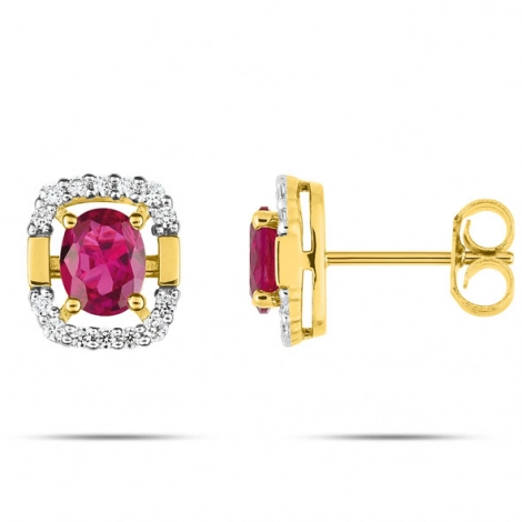 Boucles d'Oreilles Rubis
