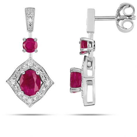 Boucles d'Oreilles Rubis