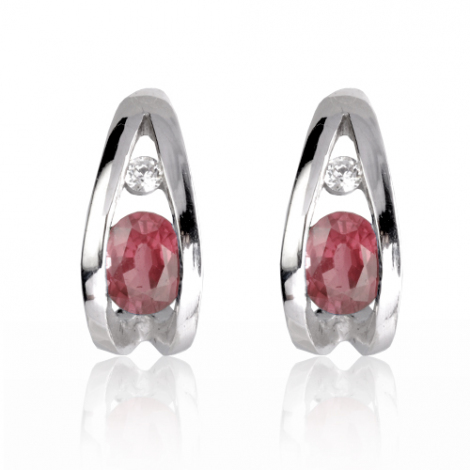 Boucle d'oreille rubis