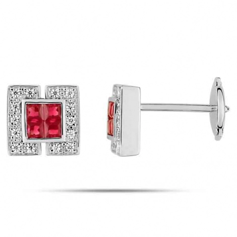Boucles d'oreilles Rubis