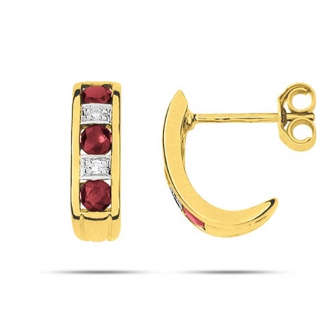 Boucles d'Oreilles Rubis