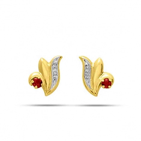 Boucles d'Oreilles Rubis
