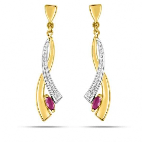 Boucles d'Oreilles Rubis