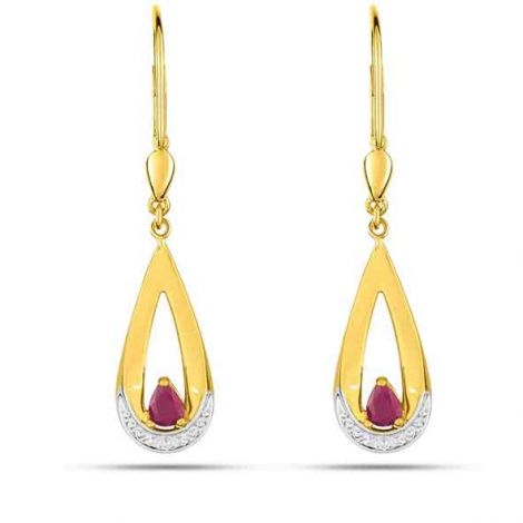 Boucles d'Oreilles Rubis