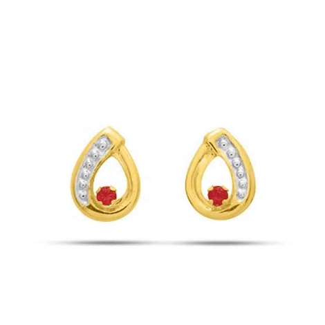 Boucles d'Oreilles Rubis