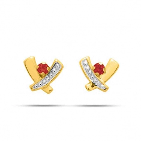 Boucles d'Oreilles Rubis