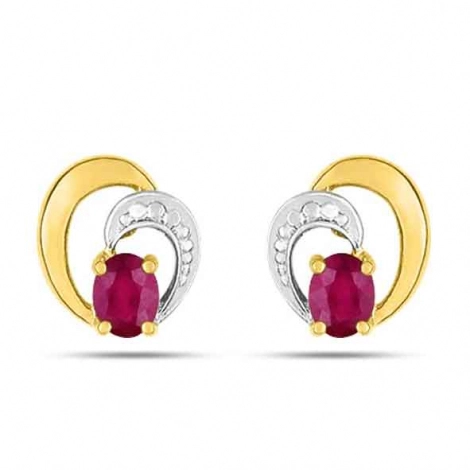 Boucles d'Oreilles Rubis