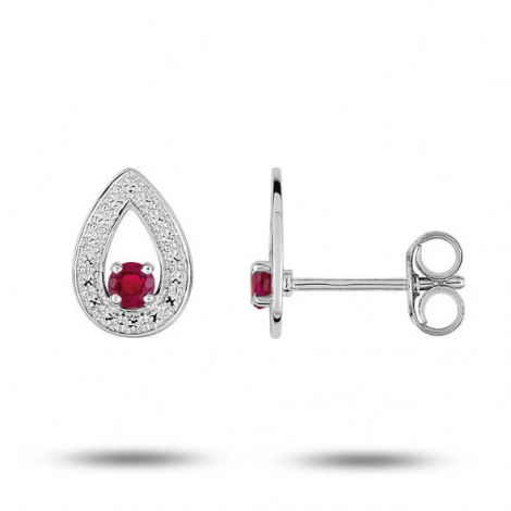 Boucles d'oreilles Rubis