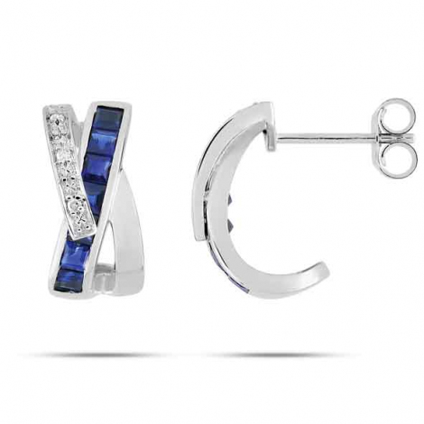 Boucles d'Oreilles Saphir