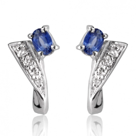 Boucles d'oreilles Saphir
