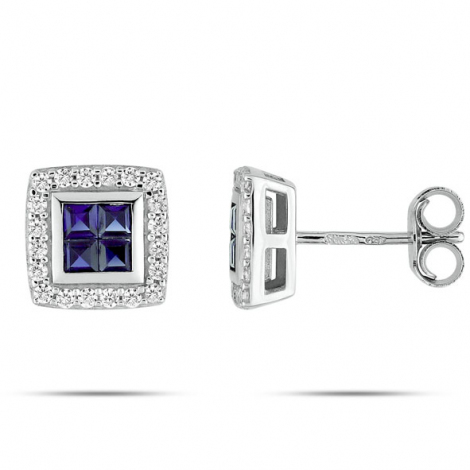 Boucles d'Oreilles Saphir